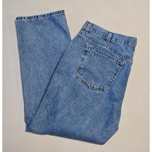 George Regular Fit Jeans Mens 40x30 Blue Medium Wash Straight Leg Denim GM088444